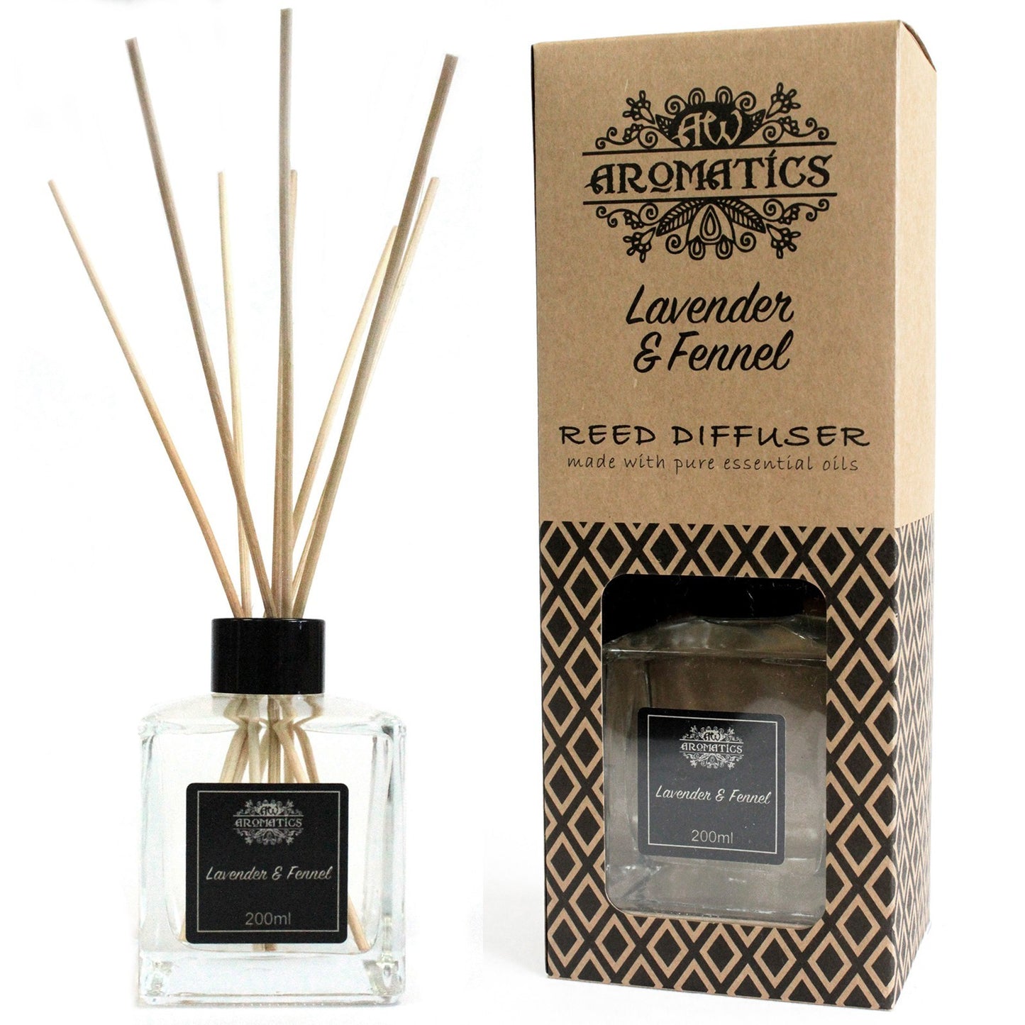 Lavender & Fenchel Essential Oil Reed Diffuser – Natürliche Magie für Ihr Zuhause - 200ml