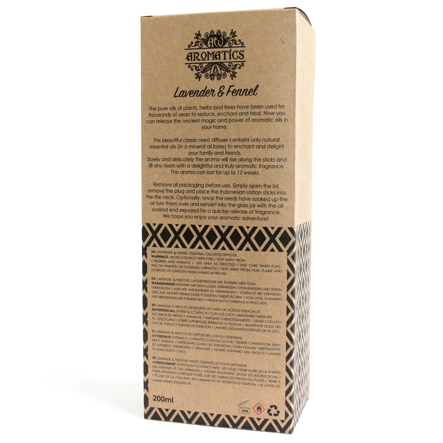 Lavender & Fenchel Essential Oil Reed Diffuser – Natürliche Magie für Ihr Zuhause - 200ml