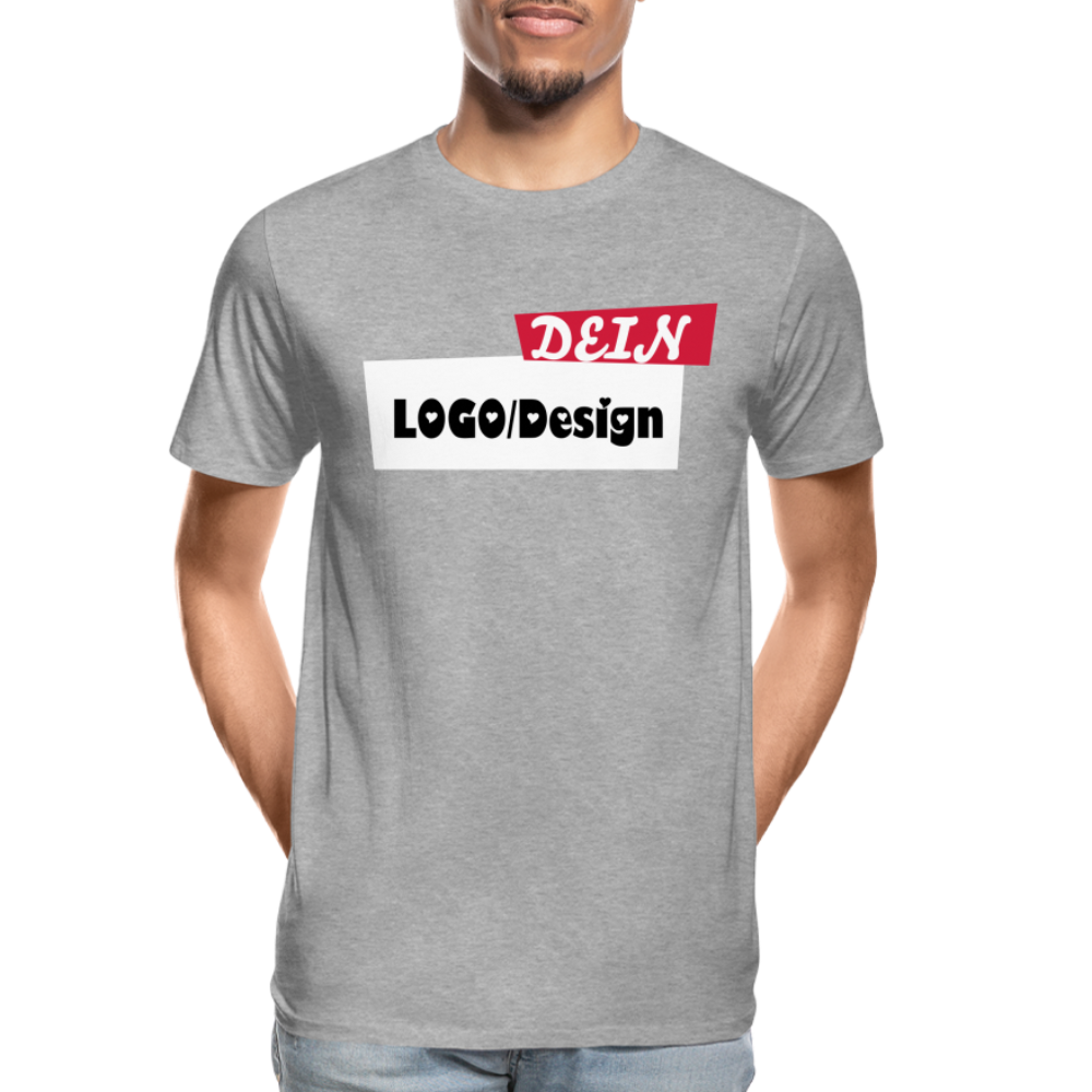Männer Premium Bio T-Shirt - yours - Grau meliert