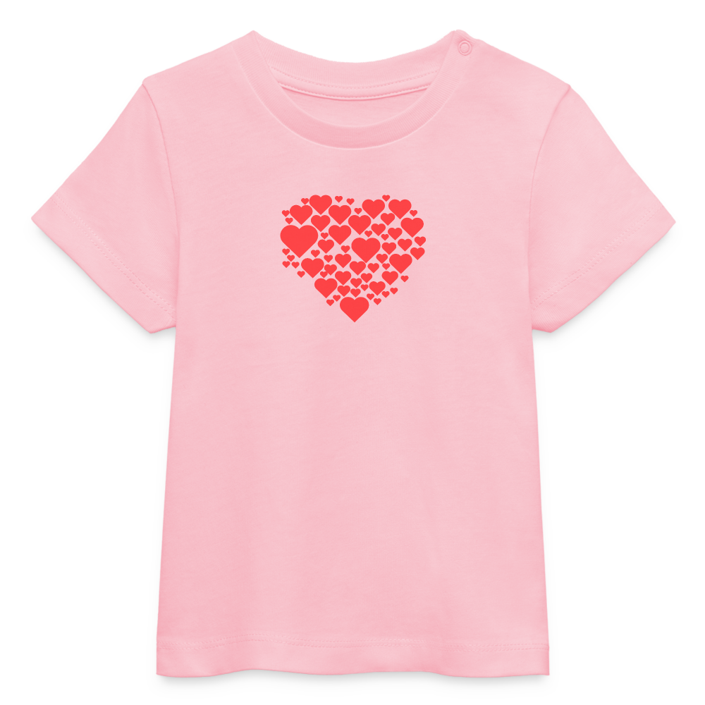 Stanley/Stella Baby Bio-T-Shirt BABY CREATOR - Hearts - Hellrosa