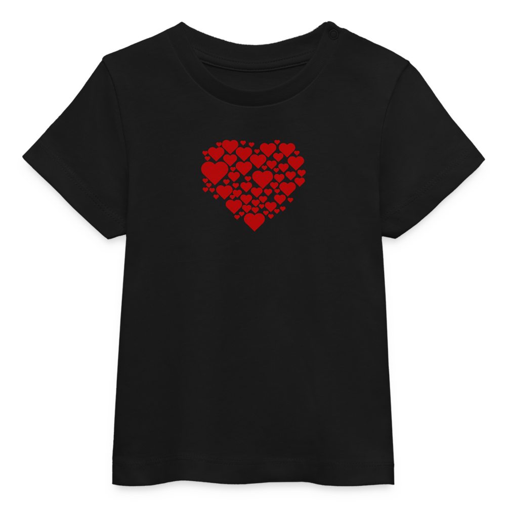 Stanley/Stella Baby Bio-T-Shirt BABY CREATOR - Hearts - Schwarz