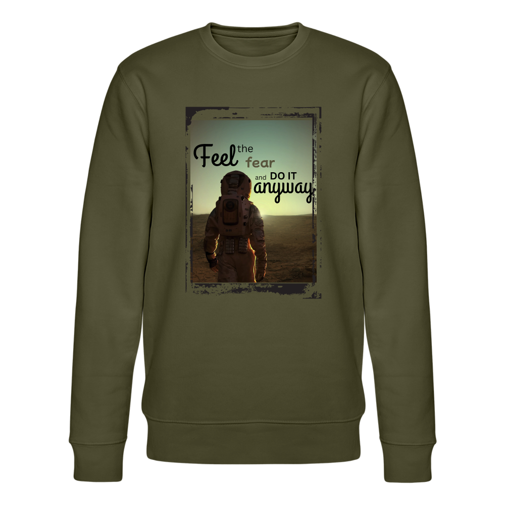 Stanley/Stella Unisex Bio-Sweatshirt CHANGER - Feel the fear - Khaki