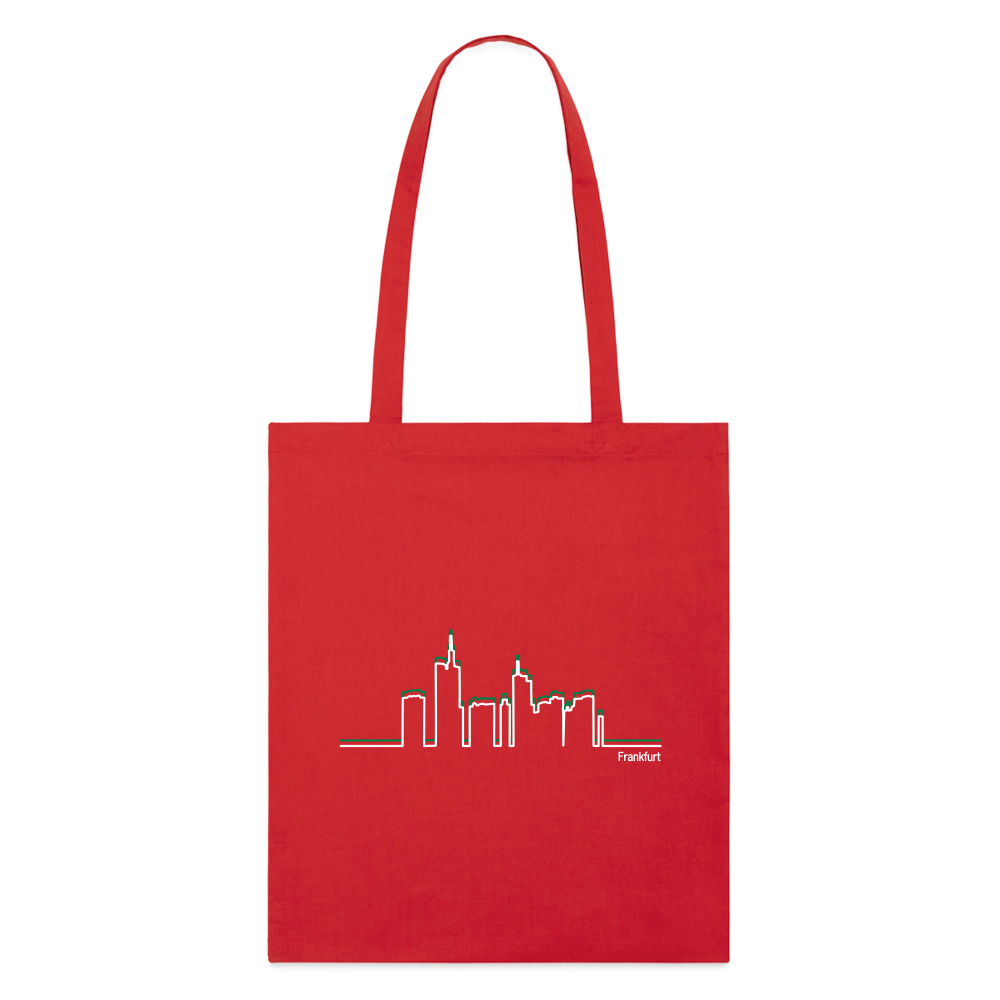 Stanley/Stella Bio-Stoffbeutel - Frankfurt Skyline - Rot