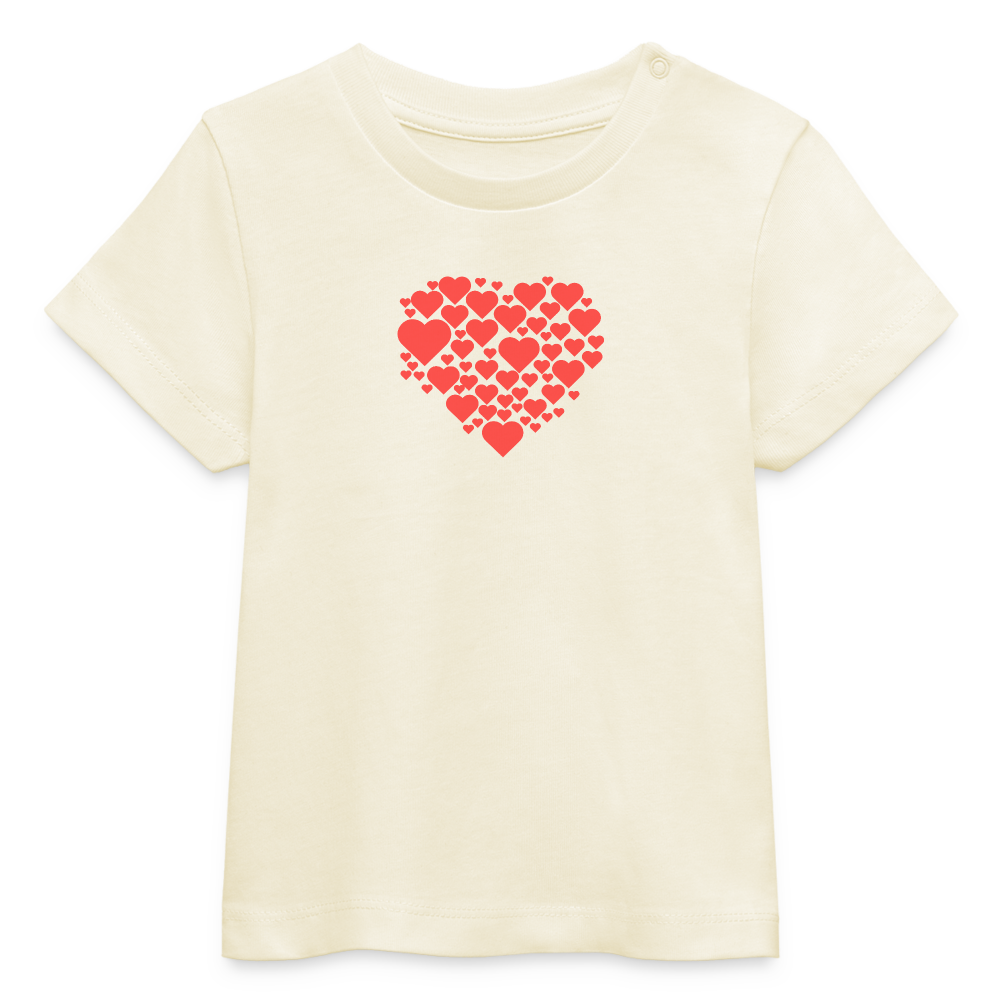 Stanley/Stella Baby Bio-T-Shirt BABY CREATOR - Hearts - Naturweiß