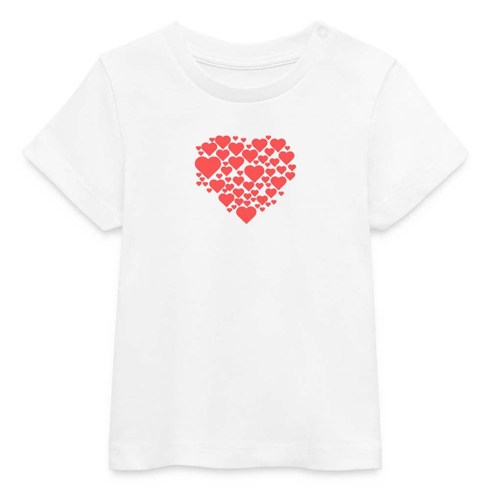 Stanley/Stella Baby Bio-T-Shirt BABY CREATOR - Hearts - Weiß