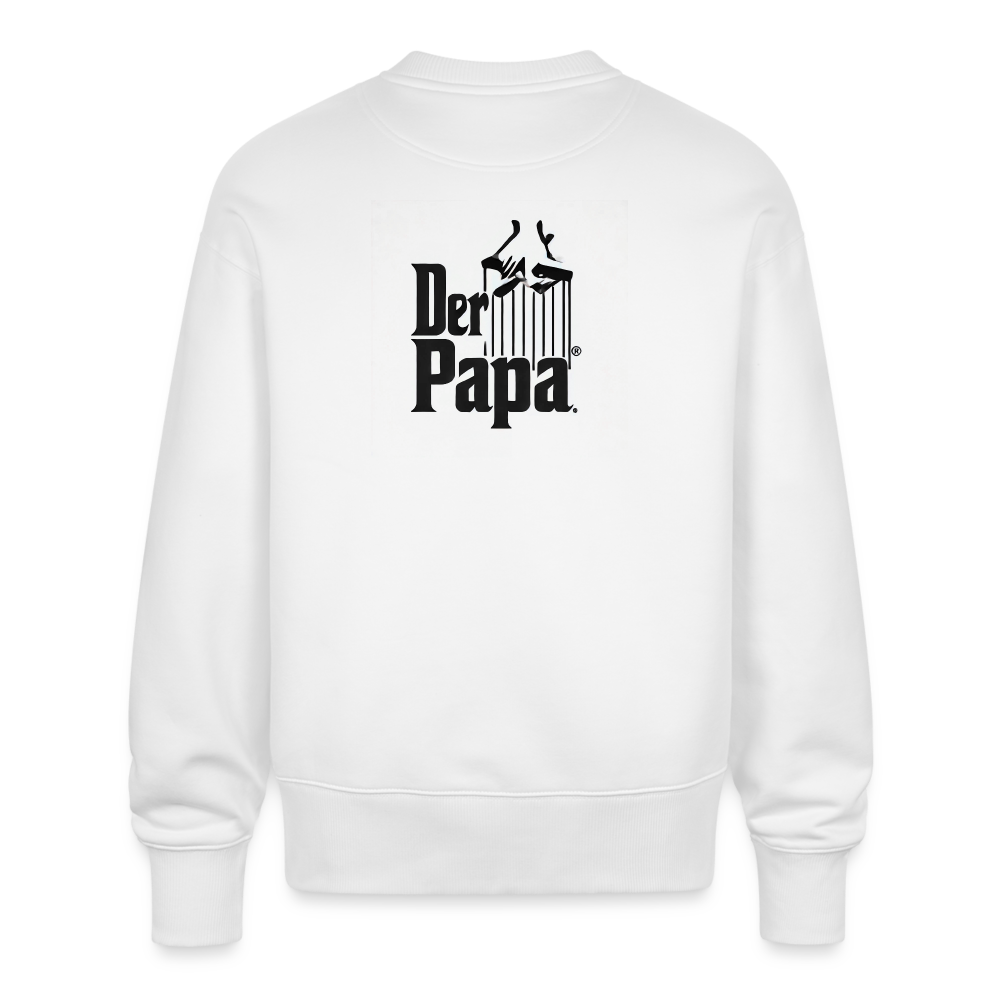 Stanley/Stella Unisex Oversize Bio Pullover RADDER - Der Papa - Weiß