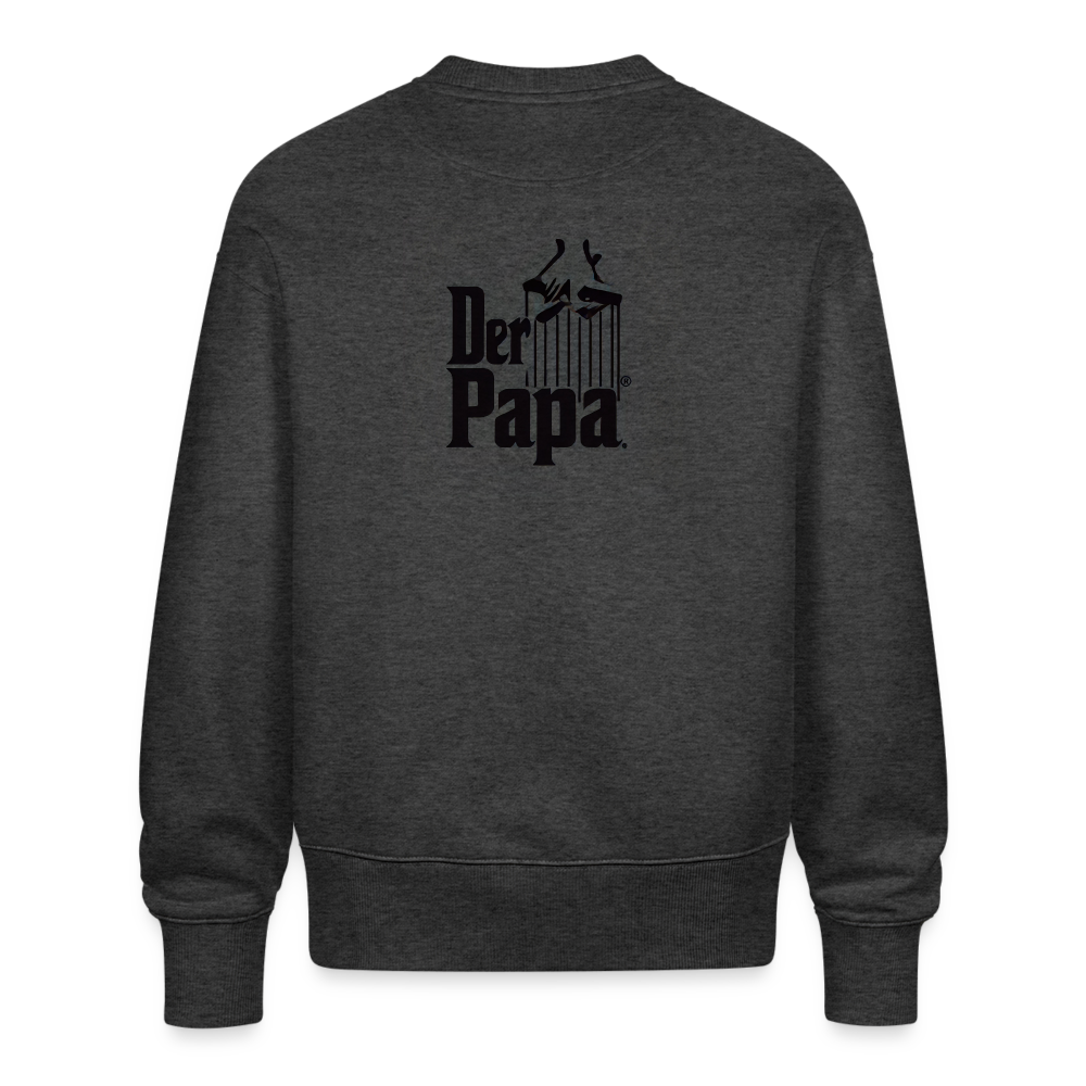 Stanley/Stella Unisex Oversize Bio Pullover RADDER - Der Papa - Dunkelgrau meliert