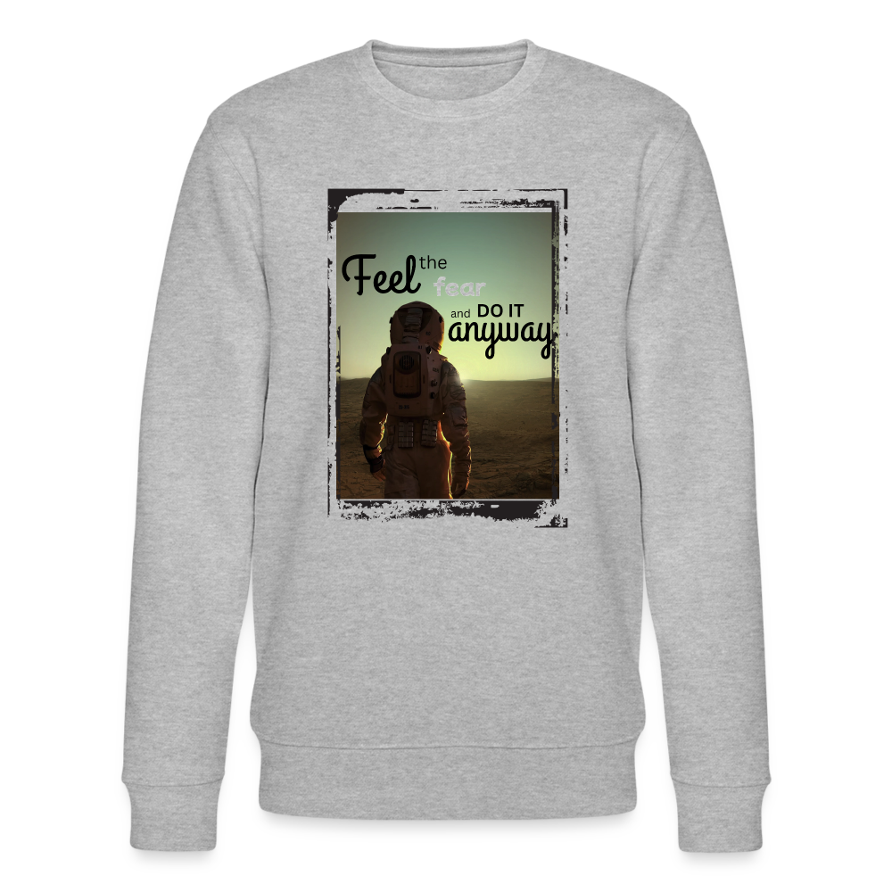Stanley/Stella Unisex Bio-Sweatshirt CHANGER - Feel the fear - Grau meliert
