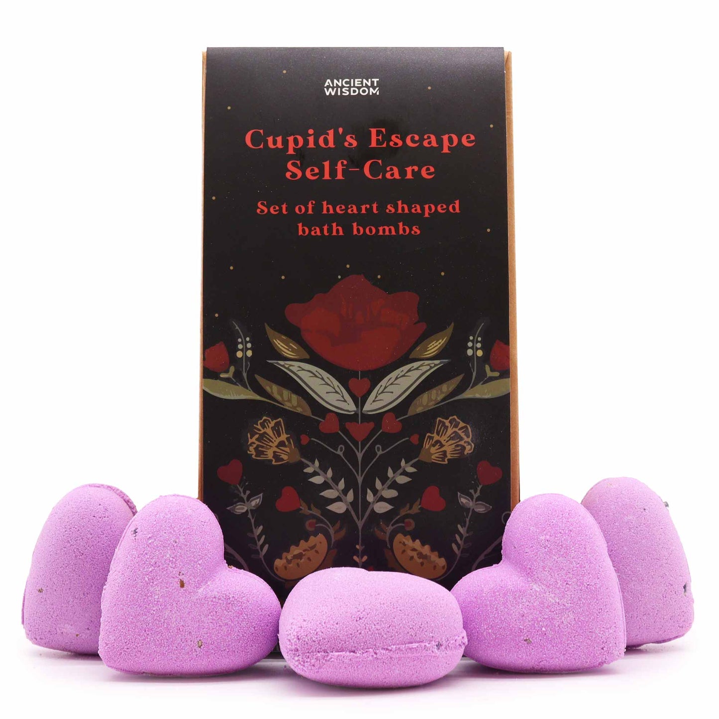 Heart Bath Bomb Gift Sets - Sunflower Serenity, Enchanting Heart Heaven, Blooming Pink Bliss, Cupids Escape Self Care