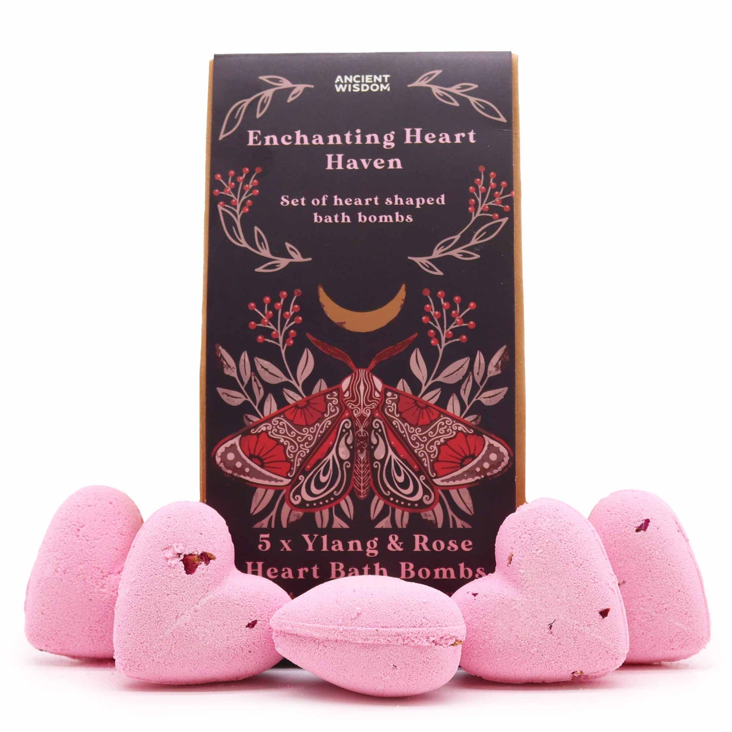 Heart Bath Bomb Gift Sets - Sunflower Serenity, Enchanting Heart Heaven, Blooming Pink Bliss, Cupids Escape Self Care