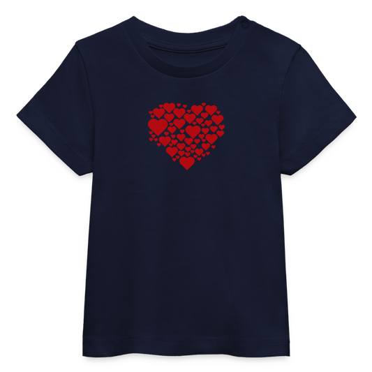 Stanley/Stella Baby Bio-T-Shirt BABY CREATOR - Hearts - Navy